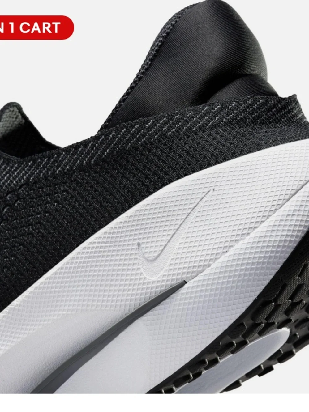 Nike Reyna EasyOn Slip On Trainers Black White Women